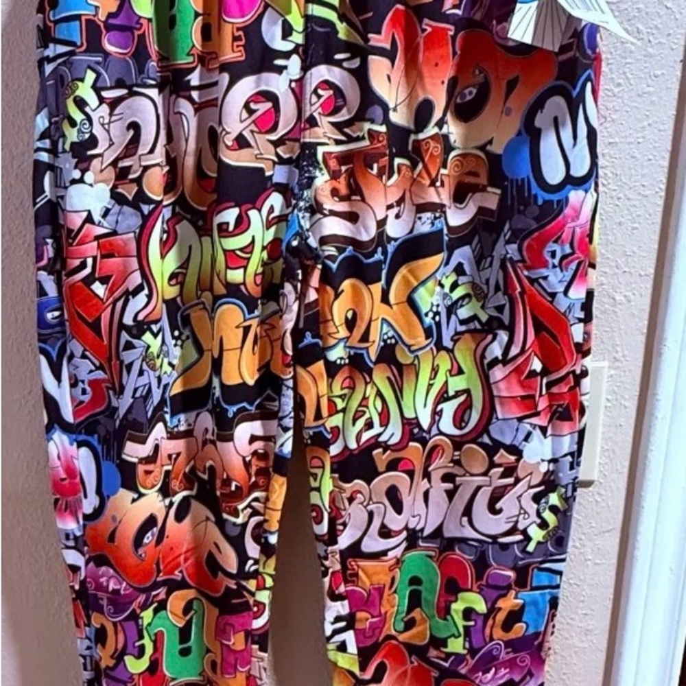 Graffiti Print Men's Joggers